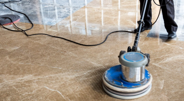 Crystallization process on marble